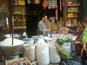 Man selling spices