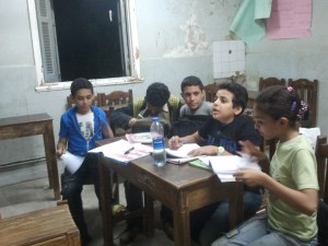 Sixth graders at the Salam Center.